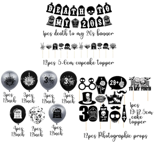 Decoración <span class=keywords><strong>para</strong></span> Fiesta <span class=keywords><strong>de</strong></span> <span class=keywords><strong>30</strong></span> <span class=keywords><strong>Cumpleaños</strong></span>, Guirnalda con Pancarta 'Muerte a Mis Veinte Años', Accesorios <span class=keywords><strong>para</strong></span> Fotos, Globos <span class=keywords><strong>de</strong></span> Confeti Impresos con Helio, Adornos <span class=keywords><strong>para</strong></span> Pasteles y Cupcakes - Product Image 6