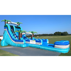 Tobogán Acuático Inflable Gigante de PVC Resistente para Exteriores, Comercial, con <span class=keywords><strong>Piscina</strong></span> <span class=keywords><strong>Desmontable</strong></span> para Jardín, a Precio Económico - Product Image 1