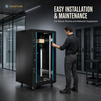 Armoire serveur robuste en acier SPCC, capacité de 600 kg à 2000 kg, porte grillagée, gestion des câbles, pour l'approvisionnement de projets