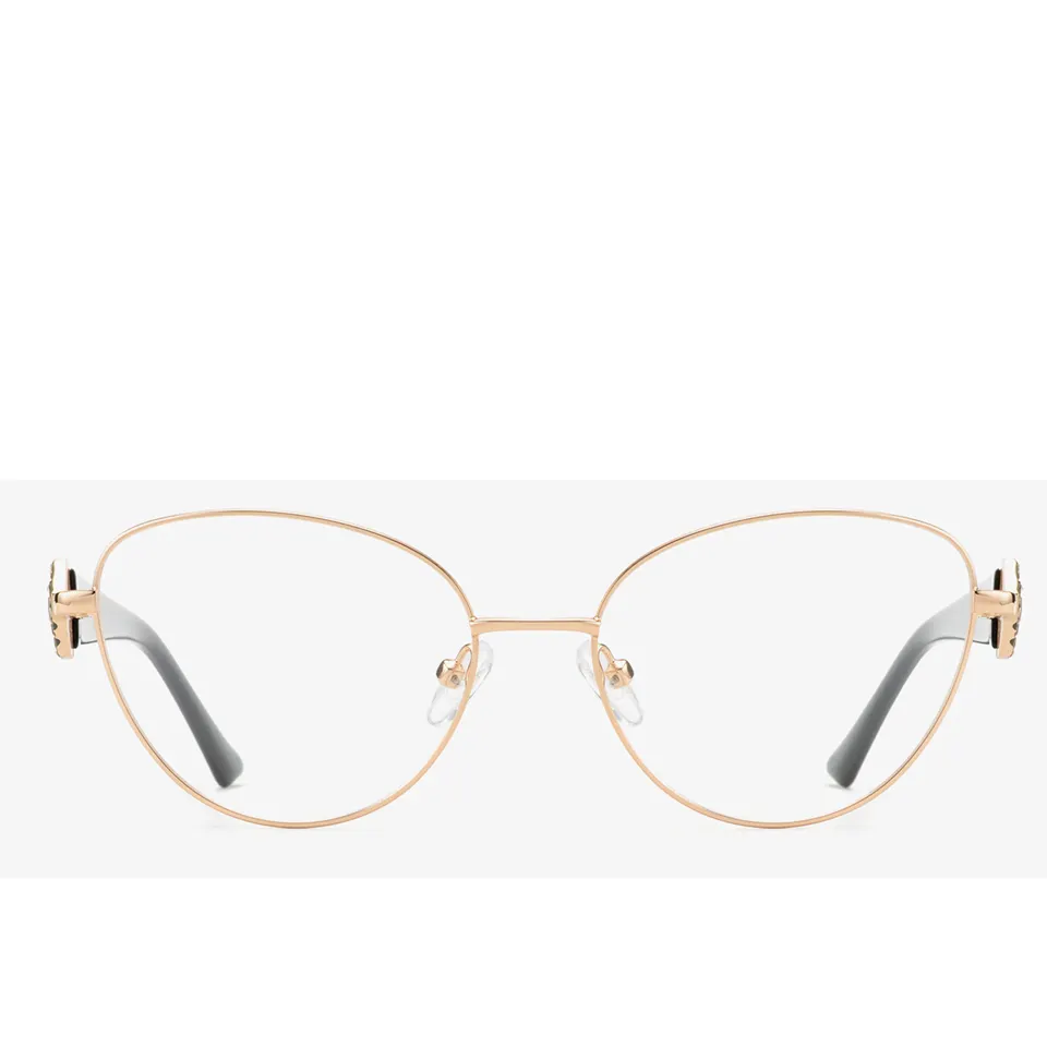 Hochwertige Metallbrillenrahmen optische Brillen runde Brillen für Unisex