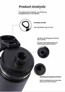 Oem biểu tượng tùy chỉnh 12oz/16oz/18oz/22oz/25oz/32oz/40oz thép không gỉ chân không cốc nhiệt thông minh thể thao chai nước với nắp - Product Image 5