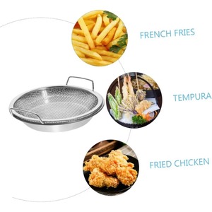 Heavy Duty Stainless Steel Frying <b>Rack</b> with Tray, Foldable Metal Mesh Basket for Oil Draining, Dishwasher Safe - Product Image 6