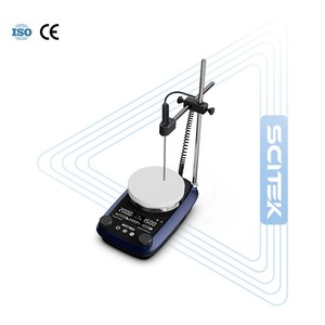 เครื่องกวนสารแม่เหล็กแบบแผ่นร้อน SCITEK ขนาด 180x180 มม. แผ่นทำงานขนาด 20 ลิตร ทำจากแก้วไมโครคริสตัลไลน์ พร้อมระบบทำความร้อนอินฟราเรดแบบครอบคลุมเต็มพื้นที่ สำหรับห้องปฏิบัติการ - Product Image 4