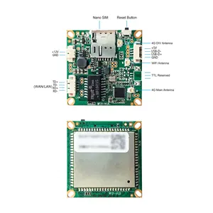 3G/4GSIMモデムイーサネットポートLTEWiFiルーターモジュールボードLAN/TTL/USBサポート付きコンパクトWiFiPCB DTUATコマンド