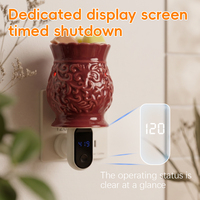 Pemanas Lilin Aromaterapi Elektrik Portable dengan Timer, Aman Tanpa Api, Dapat Diputar, Harga Pabrik, Lampu Malam