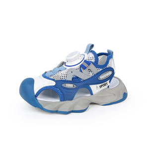 2025 New Summer Boys' Beach Sports Sandals Closed Toe Casual <b>Shoes</b> with Mesh Hollow Featuring Rubber PVC & PU Insole Materials - Product Image 2