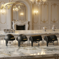 Réchauds alimentaires professionnels en acier inoxydable 9L, ensemble de plats de maintien au chaud pour buffet, équipement de restauration pour fêtes et événements, à alcool, écoénergétique