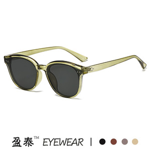 Yingtai Eyewear <b>Sunglasses</b> PC Frame UV400 Protection Unisex Class 2 Sunshades Black <b>Round</b> Style - Product Image 3