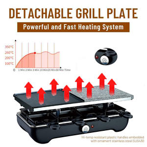 Machine de gril de barbecue électrique sans fumée de contrôle de température intelligent <span class=keywords><strong>professionnel</strong></span> PTFE détachable pour la <span class=keywords><strong>Raclette</strong></span> au fromage domestique - Product Image 5