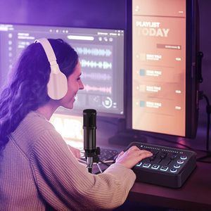 Syong chơi game voiceovers sống XLR 48V Card âm thanh live <span class=keywords><strong>streaming</strong></span> âm thanh mixer cho phòng thu karaoke hát phát sóng trang bị - Product Image 6