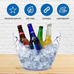 Nouveau design moderne, seau à glace pour bière, seau à vin, seau en acrylique transparent PC de 4 <span class=keywords><strong>litres</strong></span> pour les boissons de fête - Product Image 5