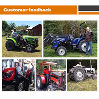 Tracteur agricole 4x4 de 80 CV avec cabine climatisée, système hydraulique robuste, capacité de levage élevée pour l'agriculture professionnelle