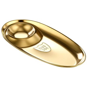 304 Stainless Steel Oval <b>Tray</b> With Compartment Golden Serving Plate For <b>Snacks</b> And Cooking Durable Design - Product Image 5
