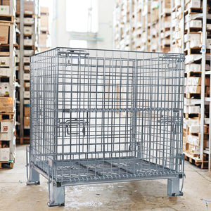 पेशेवर तार जाल कंटेनर कैस्टर सुपरमार्केट कैगेस्ट-प्रभावी ढहने वाले तार जाल कंटेनर - Product Image 1