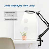 Desktop Dual-axis Cantilever Holder 10x Magnifying Glass Adjustable Color Temperature Usb Powered Ring Light Light Photographic