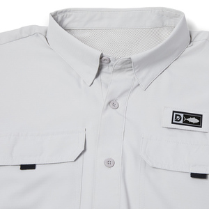 قمصان صيد مخصصة بأكمام طويلة من البوليستر سريعة الجفاف بحماية من الأشعة فوق البنفسجية وأزرار سفلية وياقة للرجال - Product Image 4