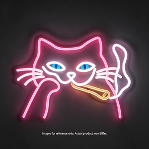 Enseigne néon LED Cool Cat, lampe murale créative en forme d'animal avec logo personnalisable, publicité et décoration intérieure pour chambre, bar, salle de jeux - Product Image 2