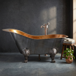 Double Slipper Free Standing Cheap Copper Luxury Bath Tub Double Slipper Free Standing Cheap Copper Luxury Bath Tub - I H C - Product Image 4