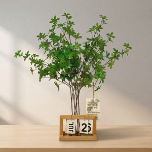 Plantes décoratives artificielles en soie, Andromède japonaise (<span class=keywords><strong>Pieris</strong></span> <span class=keywords><strong>japonica</strong></span>), feuillage vert, toucher réel, 80 cm, écologiques, Pâques - Product Image 1