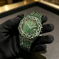 Montre de luxe pour homme avec moissanite VVS, montre mécanique automatique de haute qualité, montre-bracelet pour homme, livraison directe