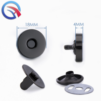 Kancing Magnet Bulat Harga Terbaik QingHe 18x2mm Warna Gunmetal untuk Dompet, Tas Ransel, dan Aksesoris