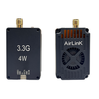 Transmetteur vidéo longue portée AL3304 3,3 GHz 4W VTX 64 canaux 4000mW IRC Tramp 7-30V avec ventilateur pour avion RC à aile fixe et drone