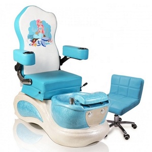Cama de masaje para niños Linda Silla de salón de pedicura rosa azul Trono de princesa de lujo - Product Image 2
