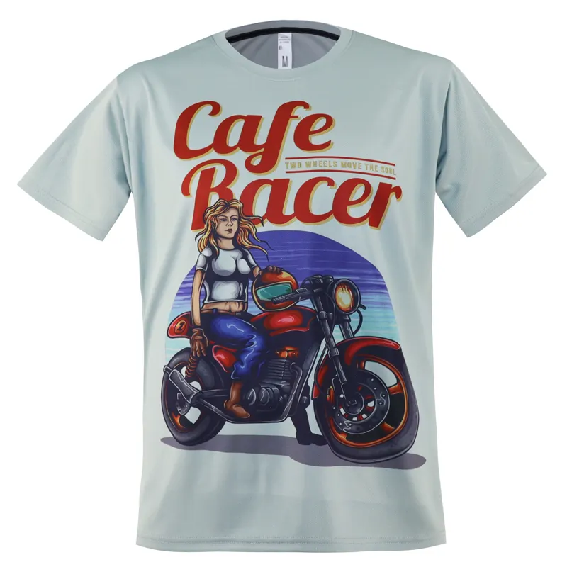T-Shirt en Polyester pour hommes, vêtements d'hommes, à la mode, bon marché, Vintage, avec voiture imprimée, nouvelle collection
