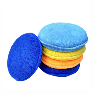 5 Polegada Microfibra Redonda Espuma Esponja Com Bolso Polonês Cera Aplicador Almofadas Car Home Cleaning <span class=keywords><strong>Pad</strong></span> Auto Polimento Acessórios - Product Image 4
