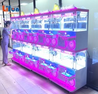 Lifun Machine à griffes mini 4 joueurs, jeu de grue de compétence, distributeur de jouets pour cinémas, halls d'entrée et centres de divertissement familial