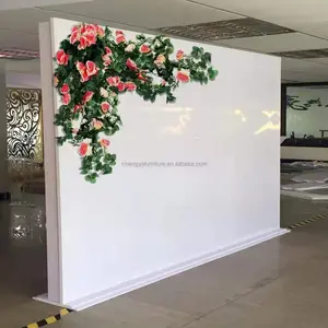 White wall panel and backdrop for wedding and event stage