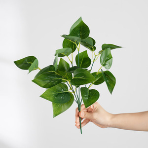 Planta Artificial Greenway con 7 Hojas Doradas de 30cm-100cm, Ramo para Decoración de Pared de Sala de Estar - Product Image 2