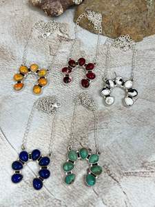 สร้อยคอเงินแท้ทำมือประดับพลอยหลากชนิด ดีไซน์หรูหราสำหรับผู้หญิง เครื่องประดับดีไซเนอร์สุดพิเศษ - Product Image 2