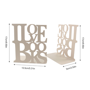 Custom Business Gifts Metal <b>Book</b> <b>Ends</b> Supports for <b>Book</b>-Rack Iron Letter Bookends - Product Image 5