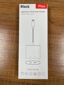 Yeni C100 orijinal çip 8pin 3.5mm jack kulaklık aux adaptörü kulaklık iPhone Splitter için 2 in 1 adaptörü şarj - Product Image 6
