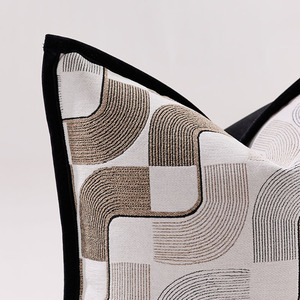 Stripe Jacquard maison housses de <span class=keywords><strong>coussin</strong></span> moelleux jeter maison oreiller couvre Chenille maison taie d'oreiller pour salon - Product Image 2
