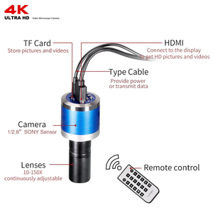 Yizhan 48mp 4K Kính hiển vi kỹ thuật số 60fps Máy Ảnh USB 150x ống kính khung cho điện tử hàn đồng xu - Product Image 6