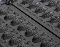 Machine à Taiyaki Électrique Professionnelle 3 Poissons Non-stick  Machine à gaufres Taiyaki en forme de poisson pour les snack-bars