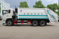 Camion compacteur de déchets Dongfeng 6x4 de 20 m³ à haute capacité de charge avec élévateur de bacs manuel pour la collecte des déchets urbains et ruraux