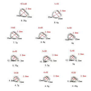 Accesorios para bolsas de Metal, anillos en <span class=keywords><strong>D</strong></span>, alambre de 3,8mm de diámetro, hebilla de anillo en <span class=keywords><strong>D</strong></span> sin soldar de hierro, herrajes para correa de bolso, mochila, equipaje - Product Image 6