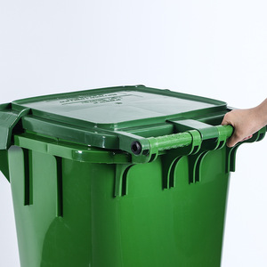 Outdoor Trash Can 120L <b>Large</b> Capacity Plastic <b>Bin</b> Rectangular Green For Home Hotel Restaurant <b>Kitchen</b> Use - Product Image 1
