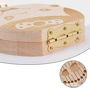 Caja de madera para guardar dientes de leche, caja de madera para guardar cabello de bebé, caja de madera maciza para guardar dientes de bebé - Product Image 4