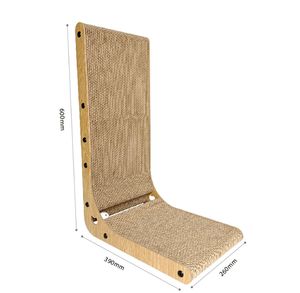 Sıcak satış Modern klasik duvara monte kedi tırmalama tahtası ahşap oluklu çan topu kedi tırmalama cihazı - Product Image 5