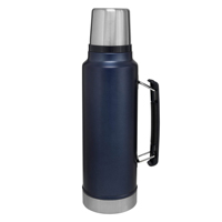 Termo Clásico Personalizado de 1000ml con Aislamiento al Vacío y Boca Ancha, Botella de Viaje Grande de Acero Inoxidable 18/8