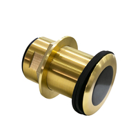 Bronze 50/200KHz 600w Incliné Elément Profondeur Eau Bateau Capteur Marine Fournitures