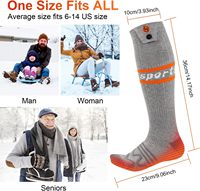 Chaussettes de sport en coton à hauteur du genou, auto-chauffantes, alimentées par batterie USB, de haute qualité, pour l'hiver, enfants et jeunes, impression numérique intégrée
