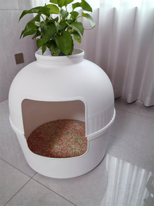 Venta al por mayor Pp All Season All-purpose Green Plant Villa Cat Litter Basin Cat House Dog House Cat Litter Box - Product Image 6
