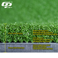 Tapis de frappe de qualité professionnelle pour practice de golf, gazon artificiel portable pour entraînement de chipping, aides à l'entraînement de golf, simulateur de golf GP