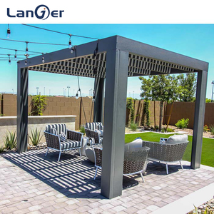 Cơ giới 3x3 nhôm chống thấm bền vững sơn tĩnh điện sân vườn gian hàng ngoài trời tán gazebo pergola cho sân sân thượng - Product Image 3