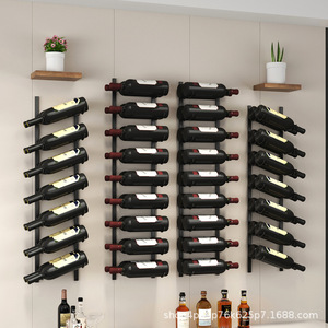 Espositori diagonali montati a parete e portabottiglie piatti decorativi per la casa - Product Image 3